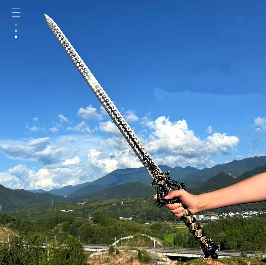Black Mofeng Sword de Longquan City Une pièce haute en acier manganèse