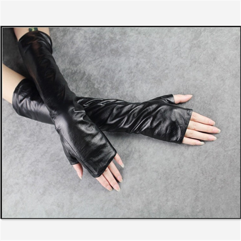 Gants en cuir de mariage de style long pour hommes et femmes