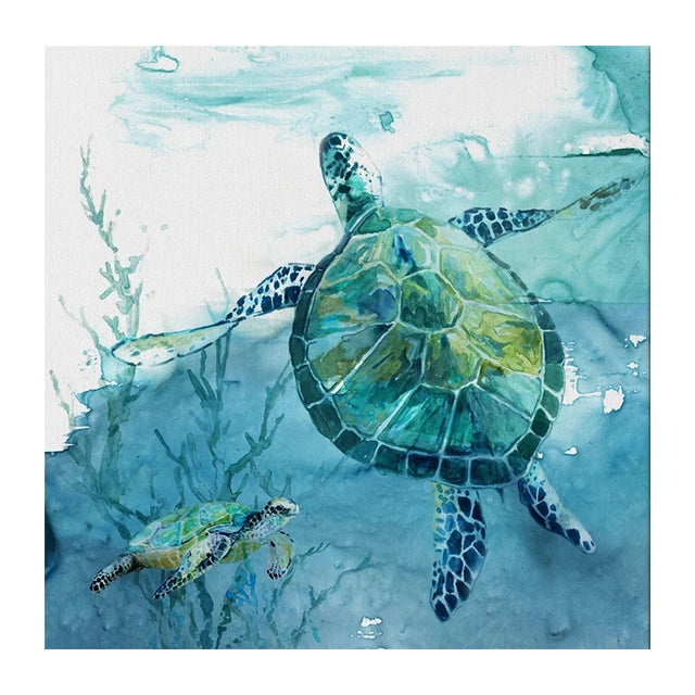 Peinture en toile de tortue Affiche d'art murale