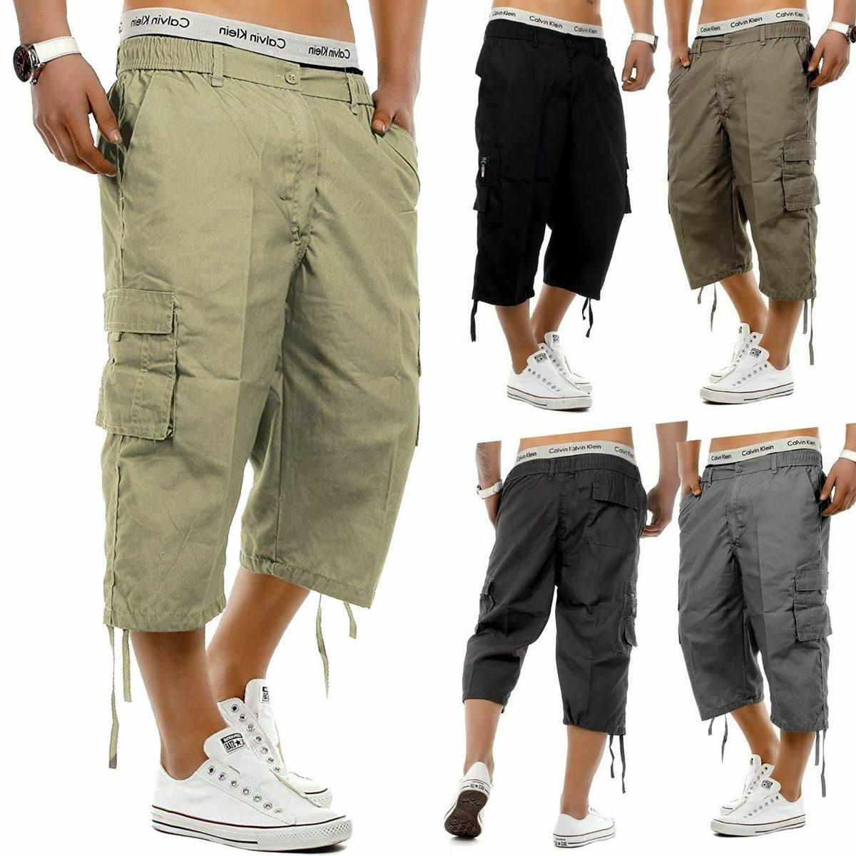 Pantalons militaires multi-pocket 7 points pour hommes d'été