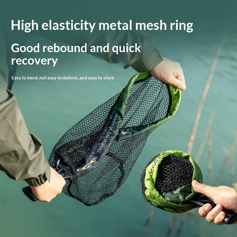 Net pour la pêche à la lure pliable petit atterrissage net ensemble complet tout-en-un