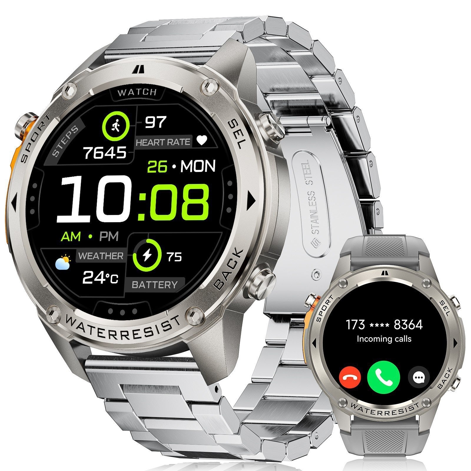 Bluetooth appelant GPS Beidou Positionnement Triple-Proof Smartwatch