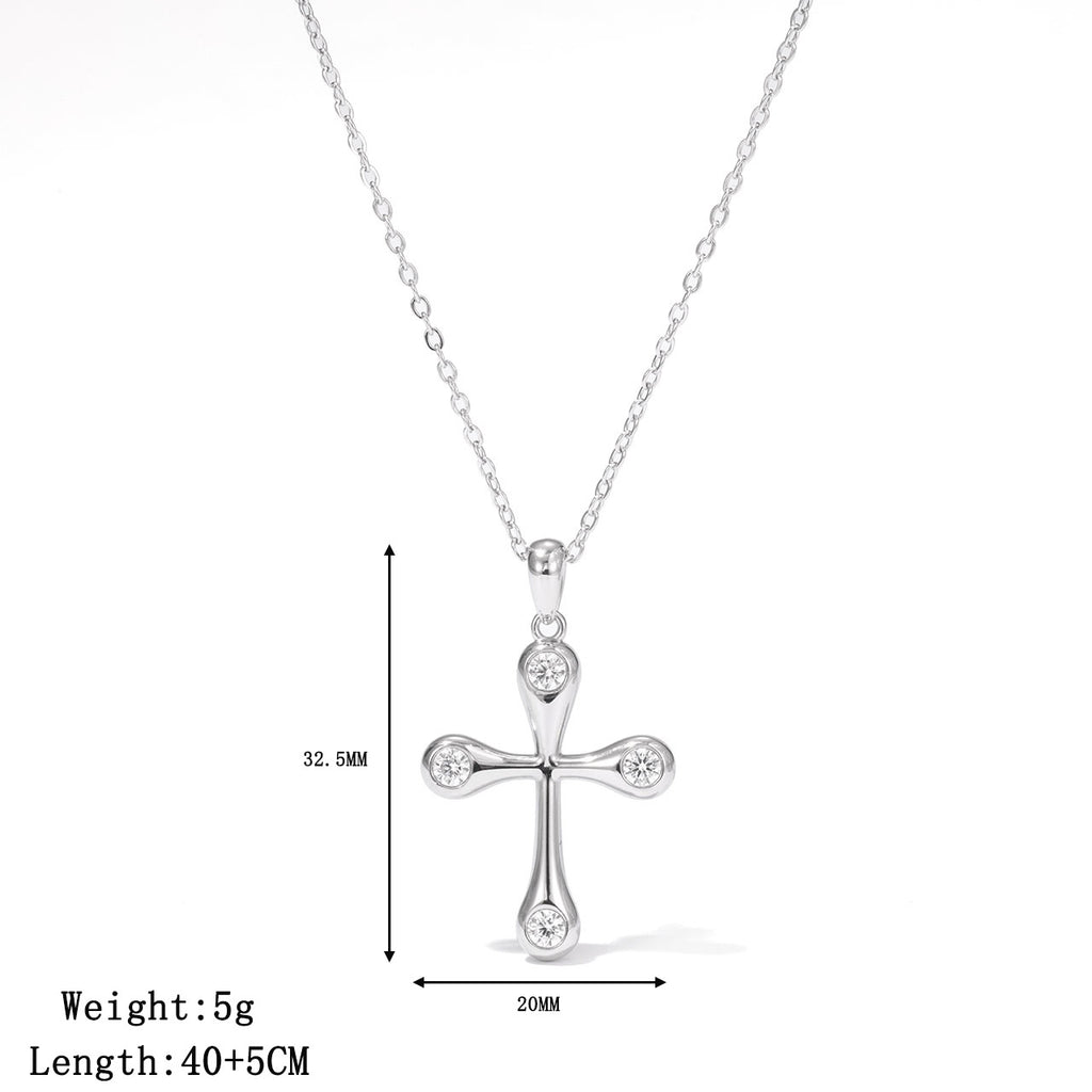 Collier Cross pour femmes sophistiquées polyvalentes et subtilement luxueuses