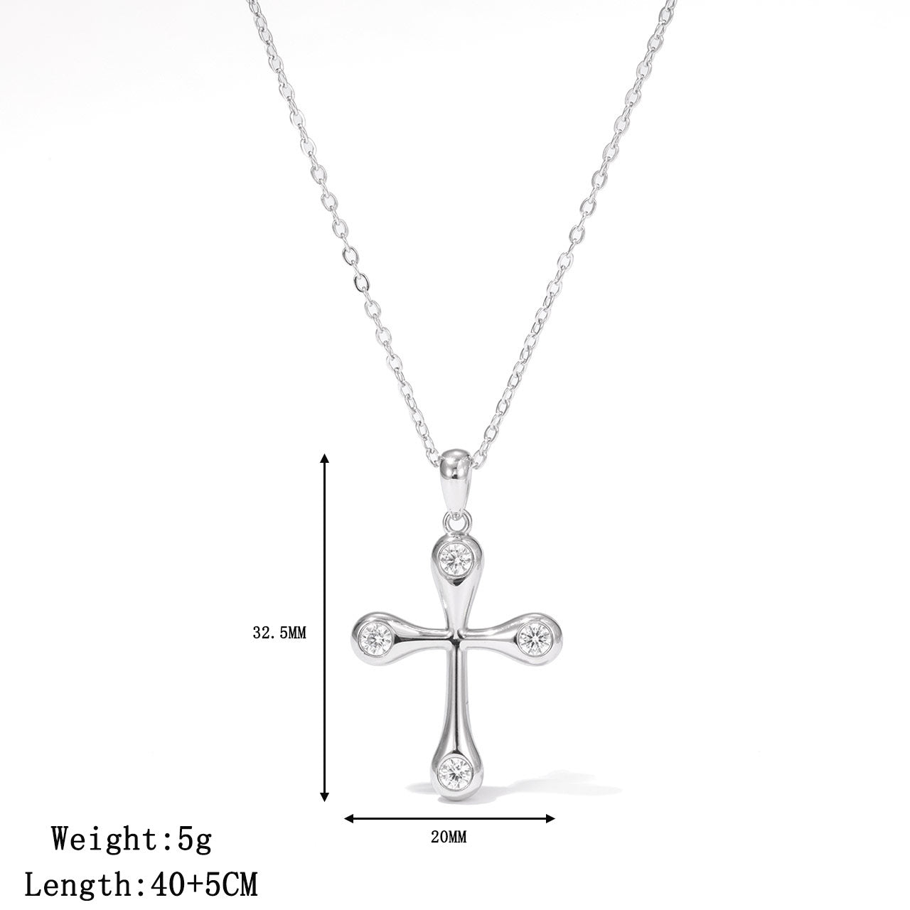 Collier Cross pour femmes sophistiquées polyvalentes et subtilement luxueuses