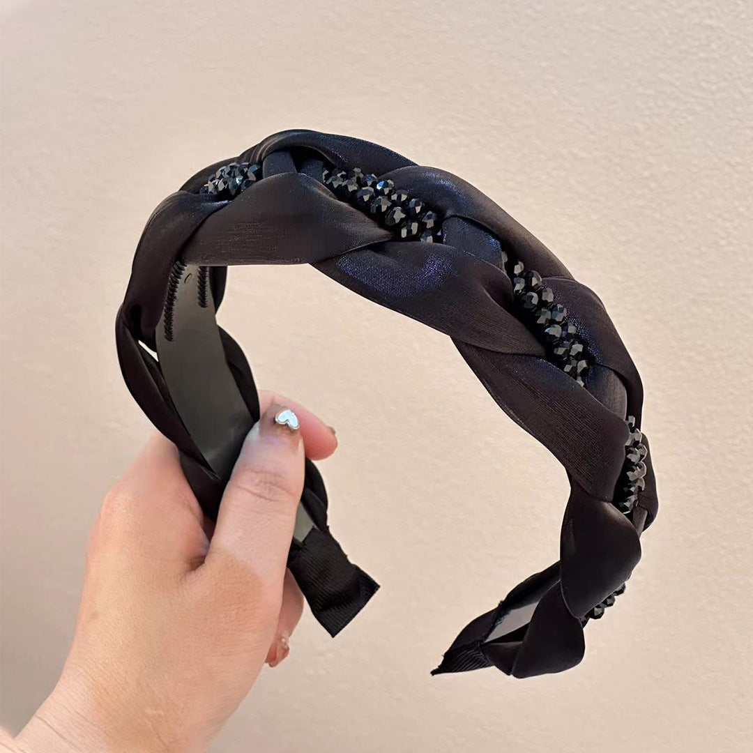 Bande de cheveux Twist Pearl Bande de tête fait main