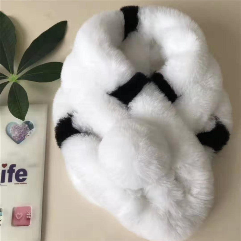 Écharpe de fourrure de lapin Rex pour femmes