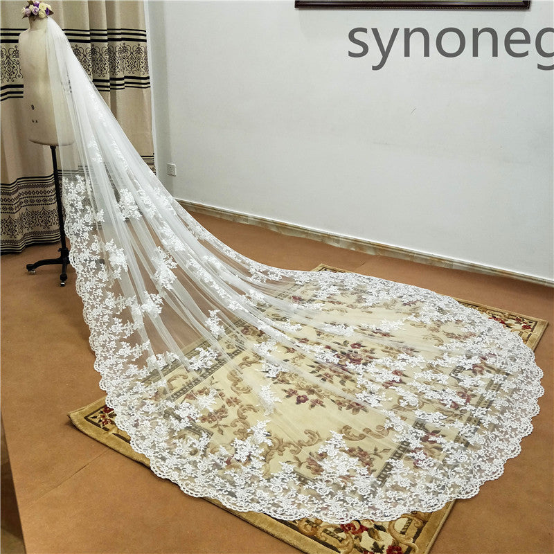 Modèle Cathédrale Longueur Dentelle de mariée Veil