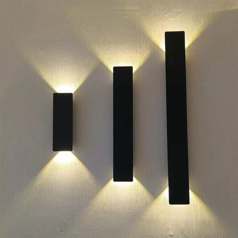 Nordic Minimalism Hotel Villa Courtyard Pilier Lamp Strip Fond Design Square Wall La