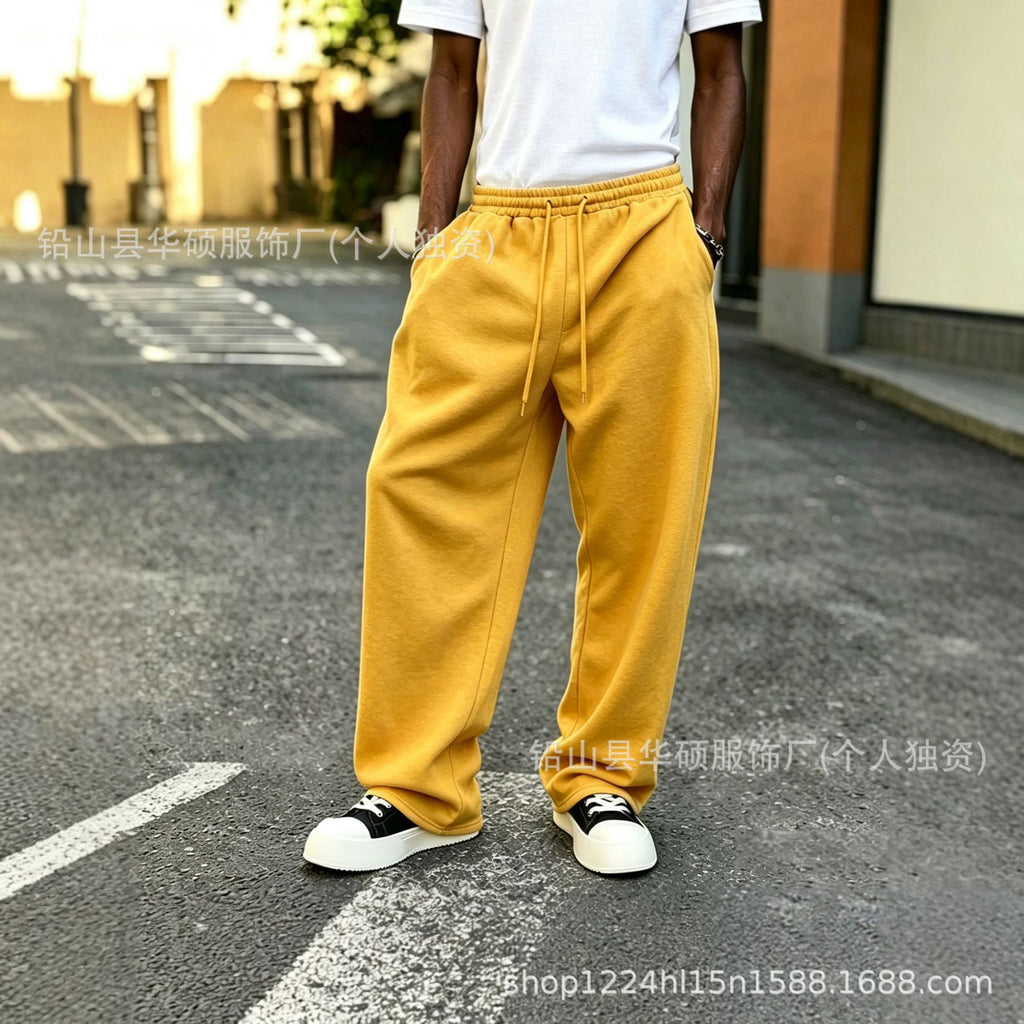 Pantalons à gaines élastiques à chaussons vintage de style street