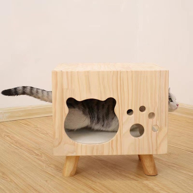 Cat Lit Cat Jouer carré tabouret Table de nuit créative