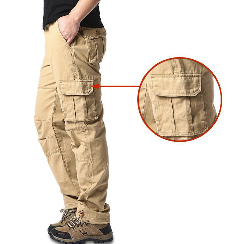 Pantalon d'automne pour hommes Pantalon d'automne à l'air libre pour hommes Coton extérieur Trou casual américain