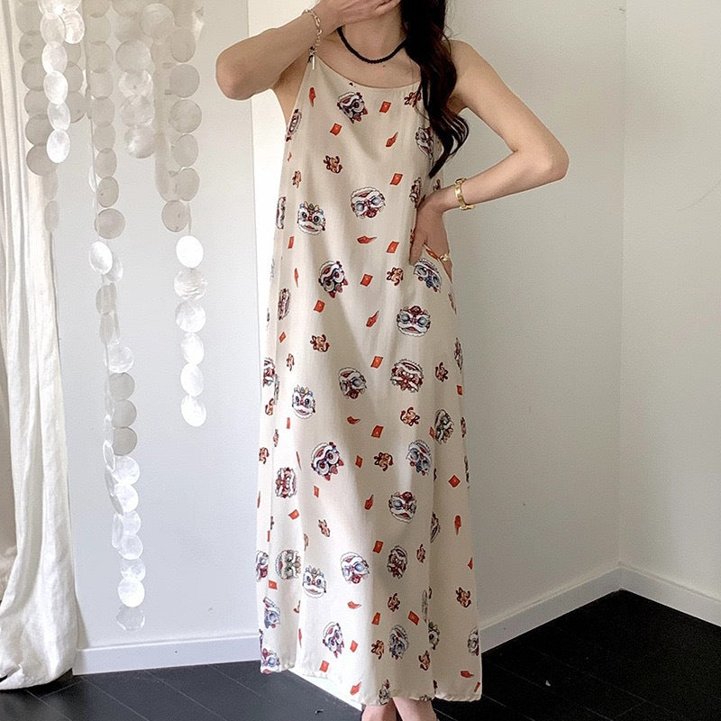 Femmes Pyjama coton-argent Haute-fin automne et robe longue printemps Vêtements de salon