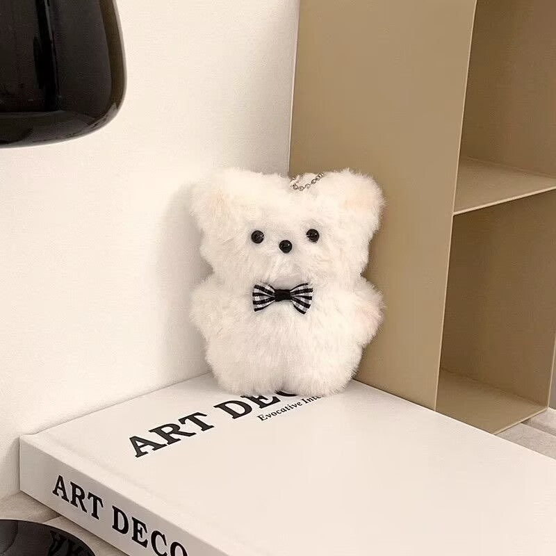 Mignon petit ours peluche charme lapin porte-clés filles sac pendentif