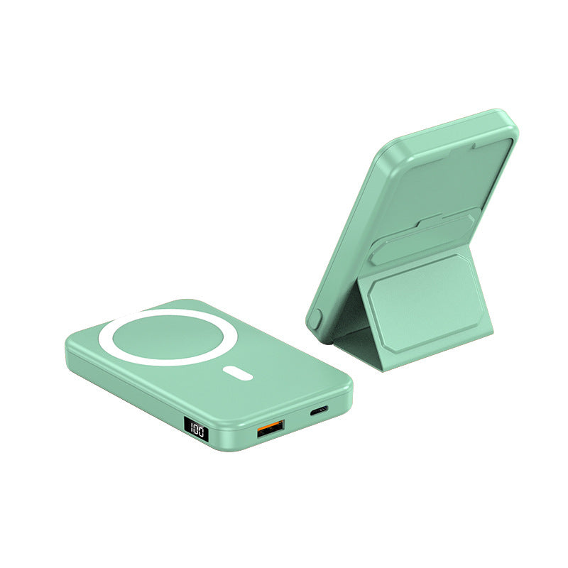 Aspiration magnétique sans fil charging trésor Grande capacité pliant Bracket Mobile Power Su