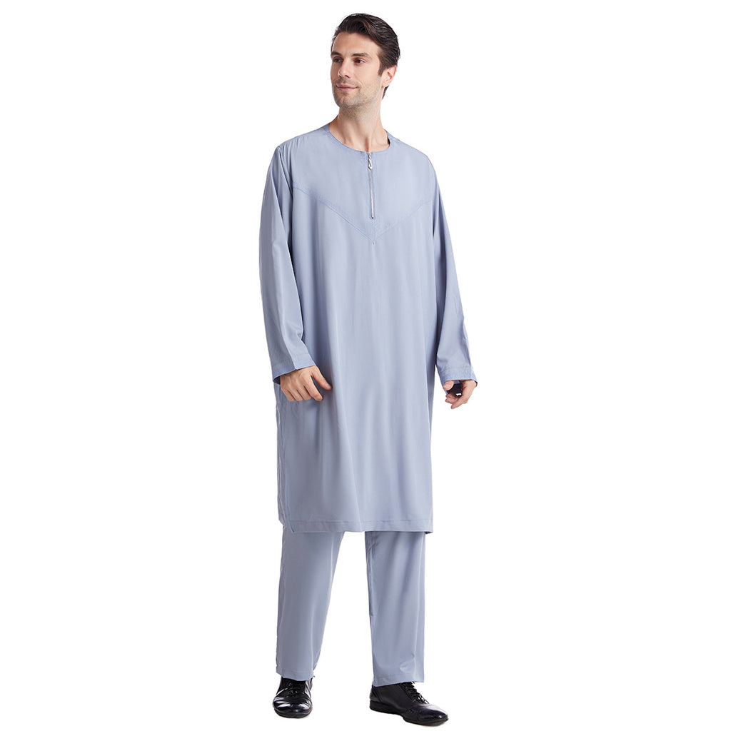 Robe en polyester brodé pour hommes