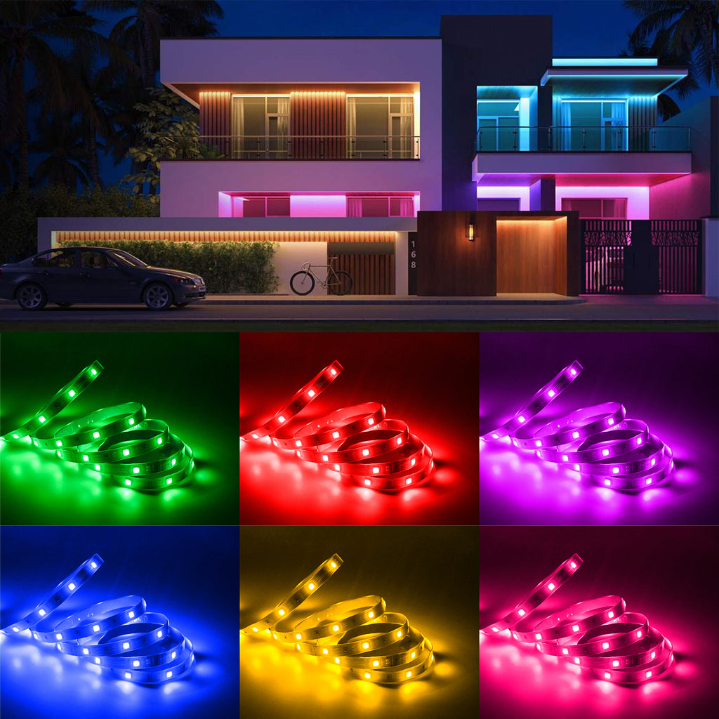 Luminaires extérieurs décoratifs de cour Bandes lumineuses solaires étanches
