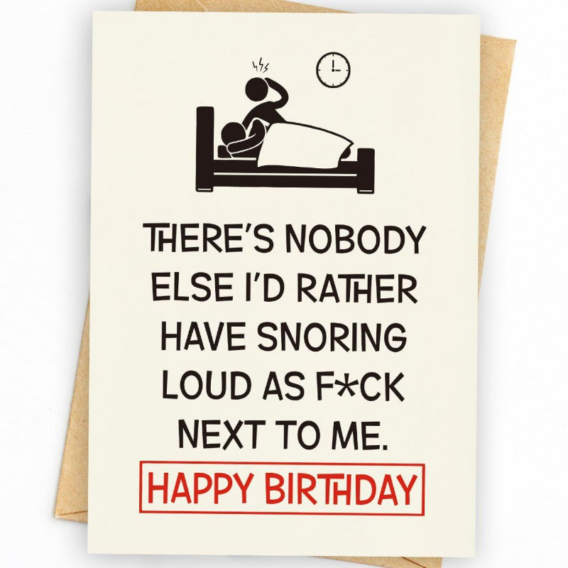 Une carte de voeux humoristique pour un cadeau d'anniversaire