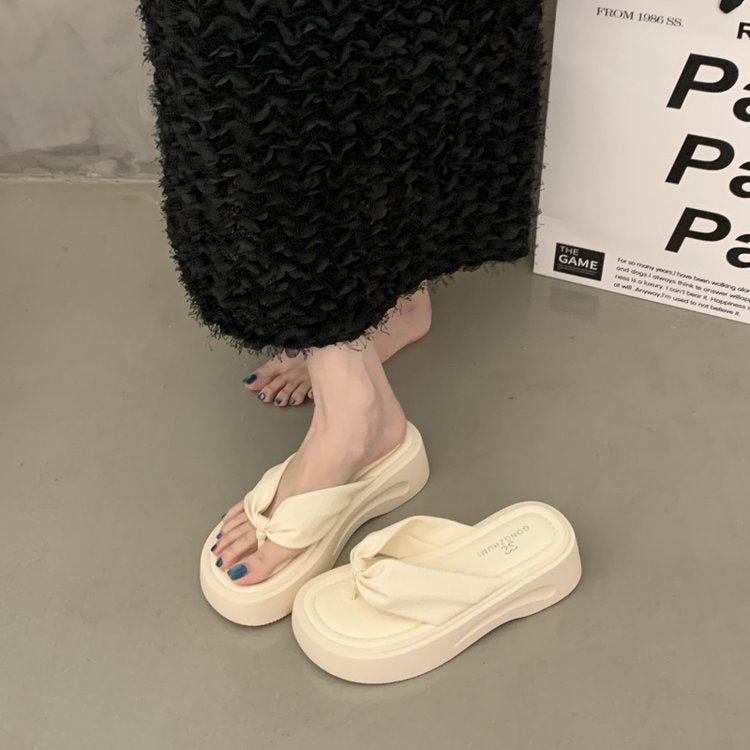 Femmes plate-forme élevée String Slippers