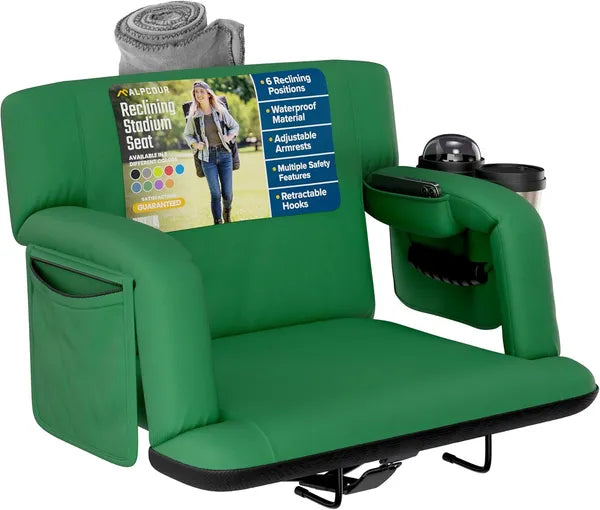 Alpcour Premium Siège de stade inclinable pour les bleachers avec support arrière
