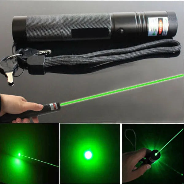 1MW Starker Grüner Laserpointer Outdoor-Lazer-Tashenlampe USB Wiederaufladbar
