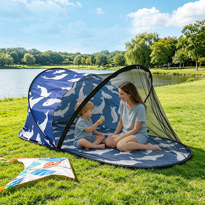 All-in-one portable outdoor sunshade