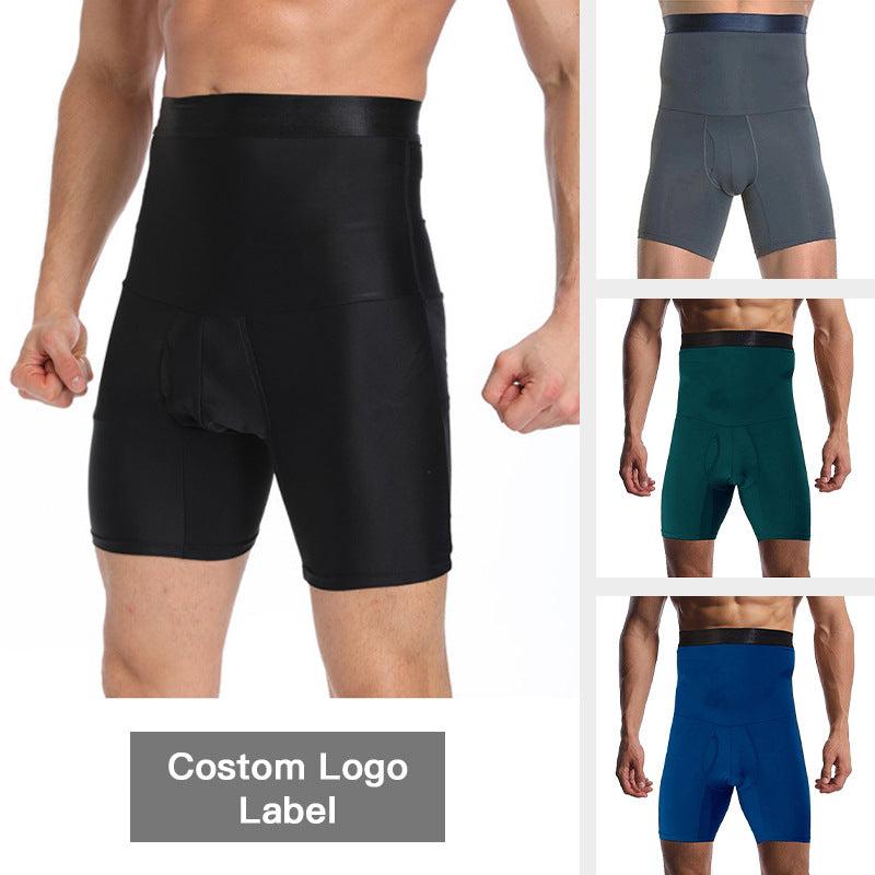 Transfrontaliers hommes Silicone non-dérapant haute taille corps façonner pantalons Boxer Slips Tight Bell