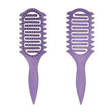 Bounce Curl Définition de peigne de styling sec et humide utiliser Peigne de massage creux Peigne de curling pour cheveux