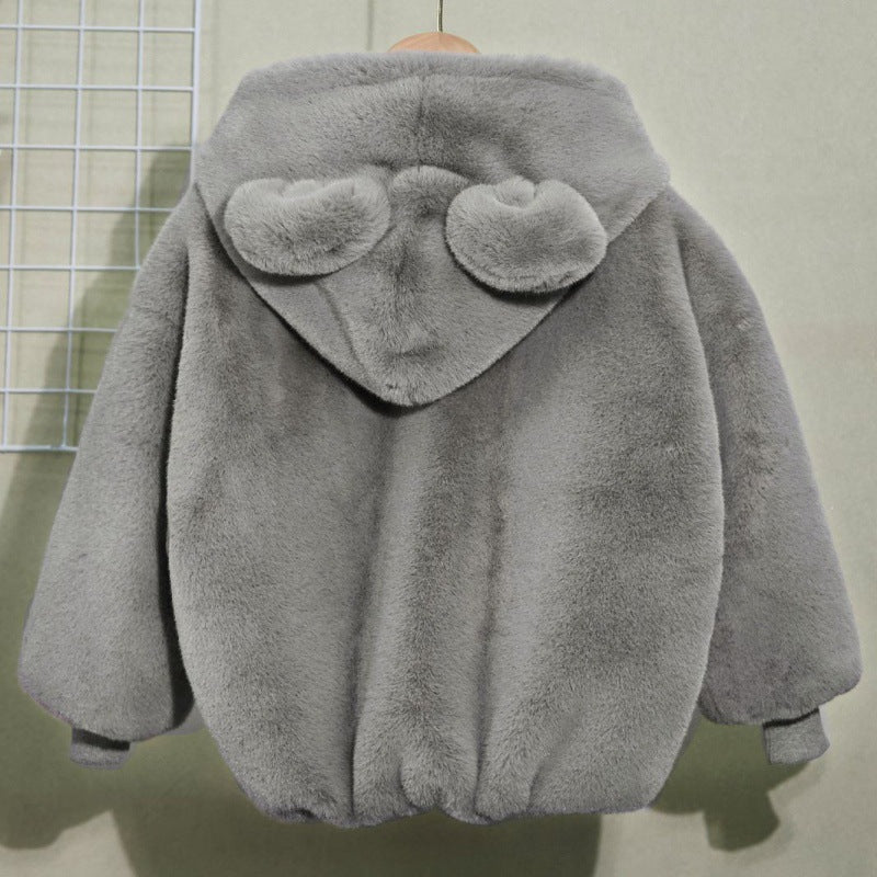Automne et hiver Épaisseur de fourrure d'enfant Mink Fur
