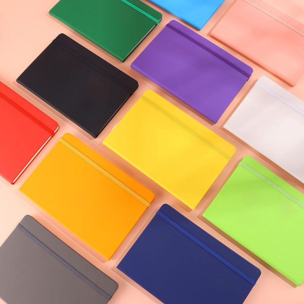Carnet de notes de couleur solide en Strapper A5