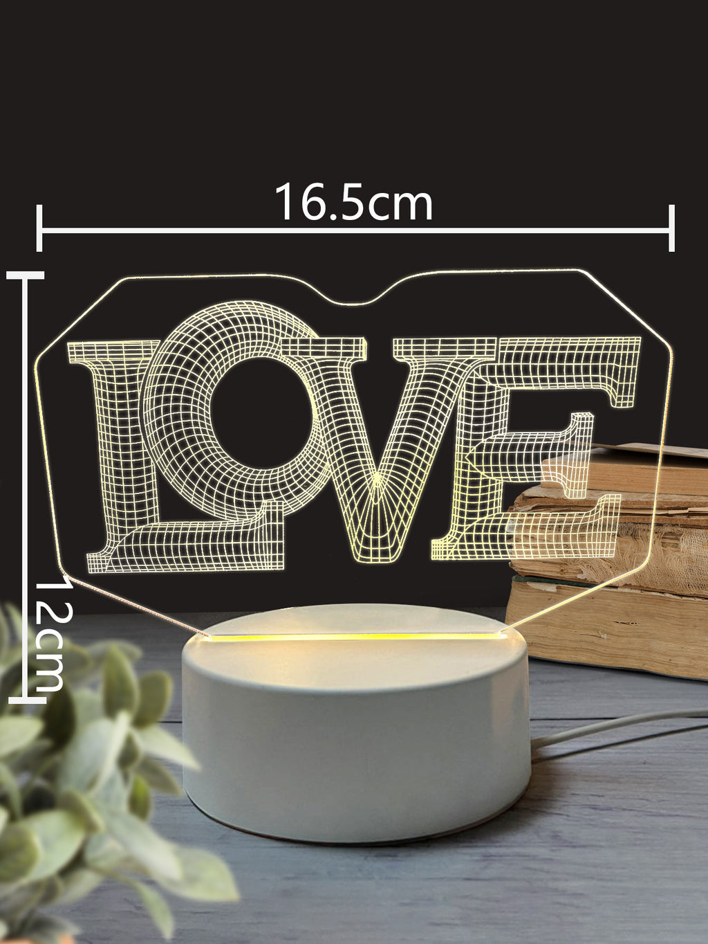 3Dd petite lampe de nuit LED lumière USB lumière ambiance lumineuse chambre
