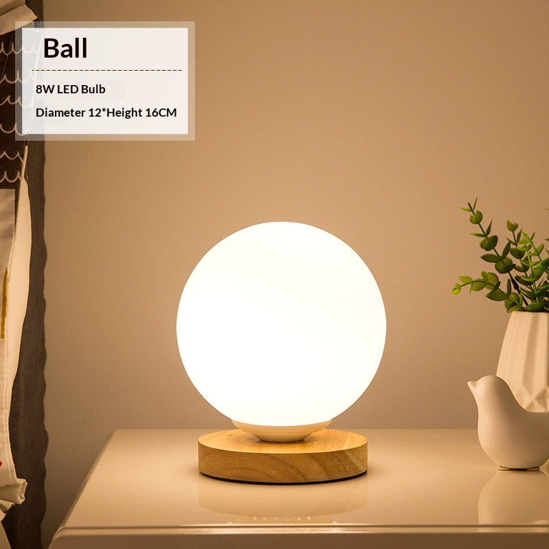 Simple Modern Living Room Study Decorative Solid Wood Table Lamp