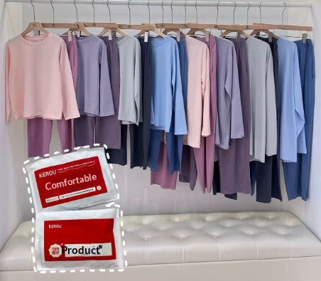 Sous-vêtements thermiques famille en coton, haut et pantalon