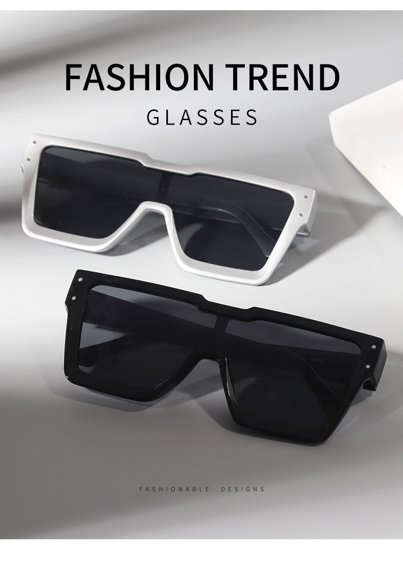 Lunettes de soleil européennes et américaines personnalisées Grandes Rim Lens Ins Style Sport Go