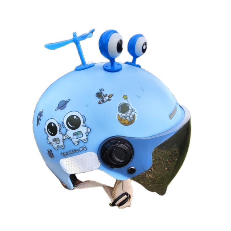 Casque de moto électrique Garçons et filles Casque de protection solaire