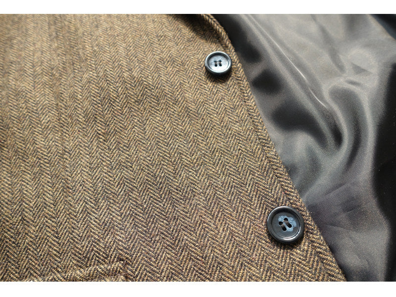 Style américain Vintage Herringbone Tweed lourd poids veste de travail en laine