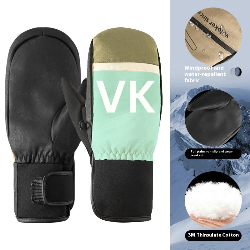 Chaud avec Velvet imperméable à l'eau Cinq gants d'écran tactile doigt