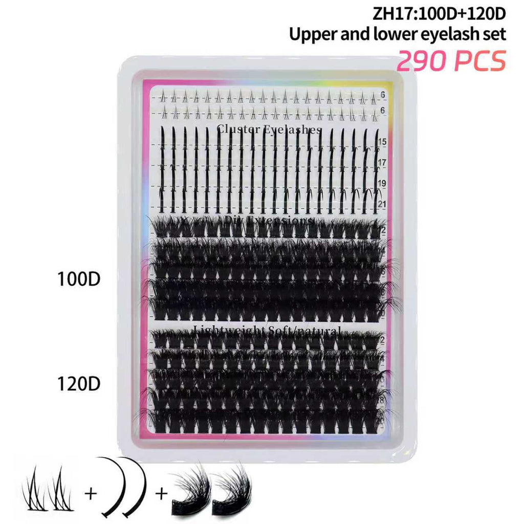 Faux cils segmentés de style féodal et mal emballés
