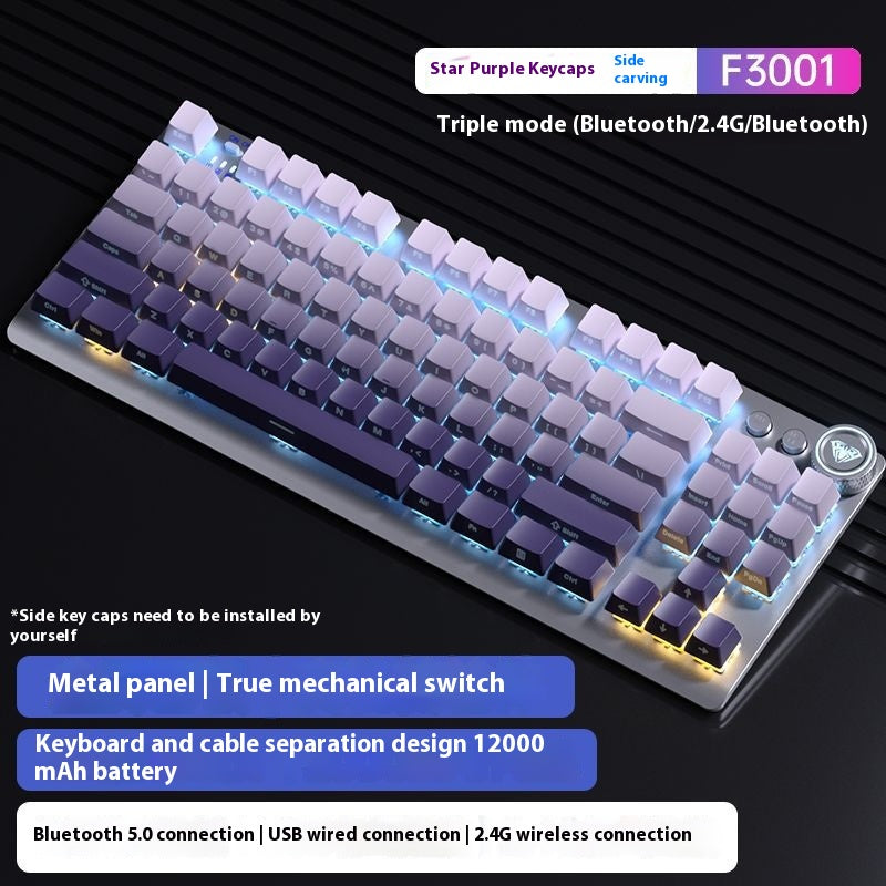 Tarantula Clavier mécanique sans fil côté gravé Bluetooth à trois modes