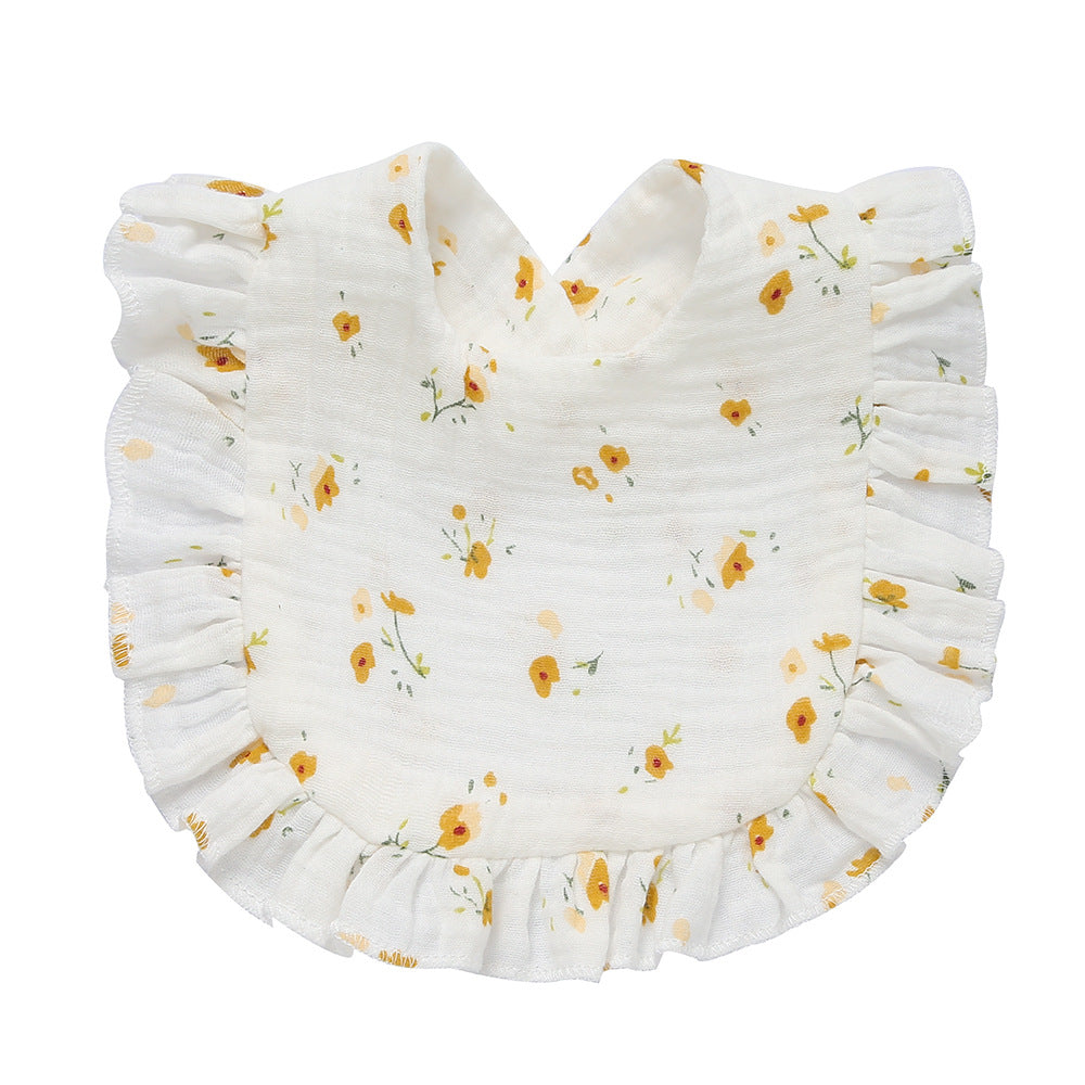 Bib de dentelle en coton pur imprimé pour enfants