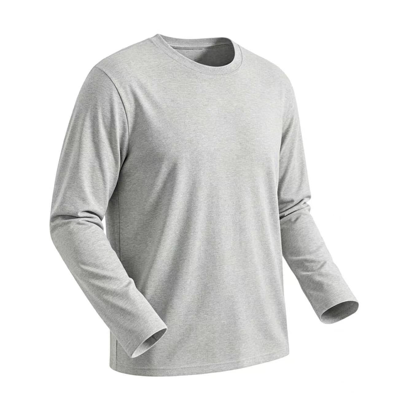Ss-border Pure Cotton Col rond Manches longues T-shirt trois couleurs pour les hommes