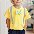 T-shirt en coton brodé mignon à manches courtes pour enfants