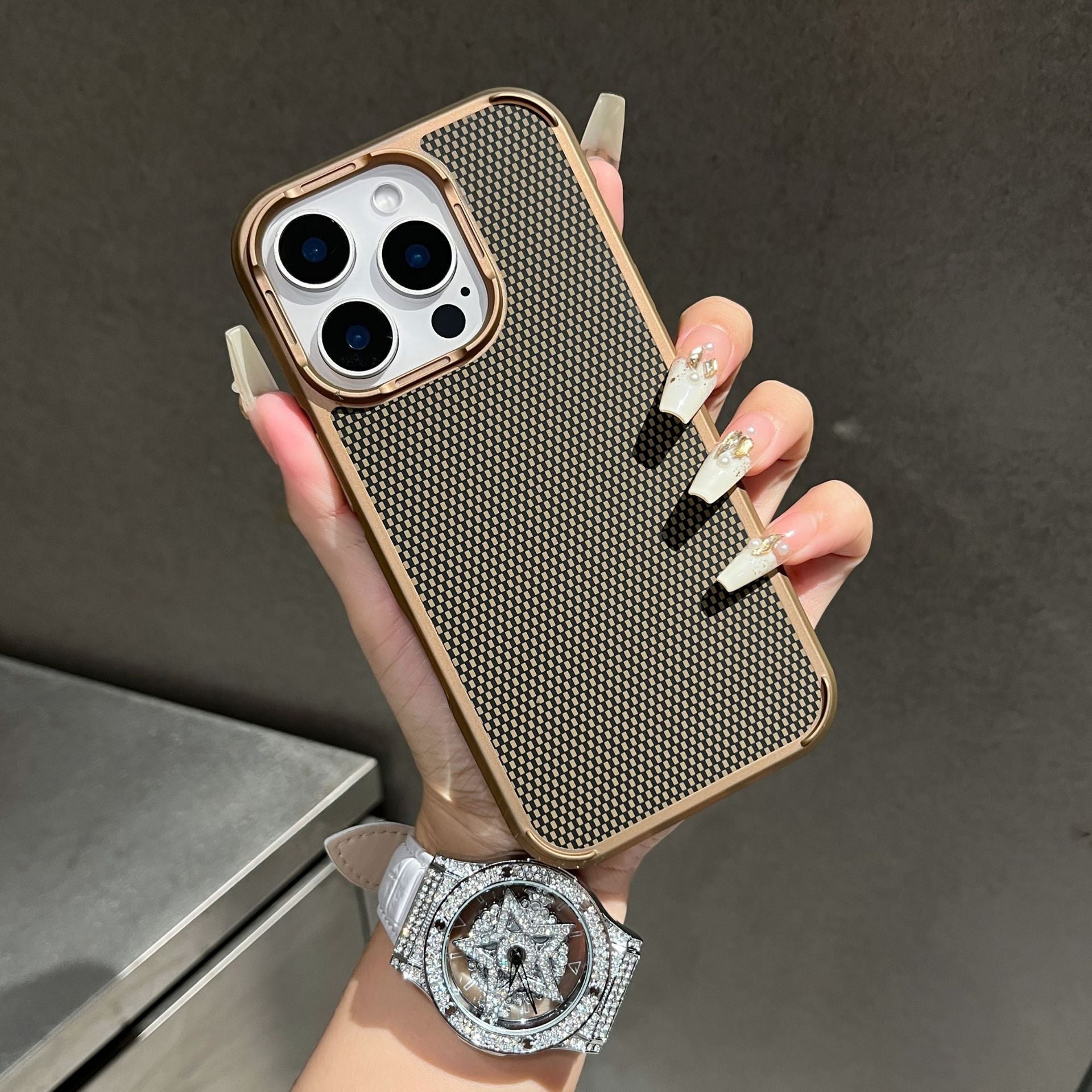 Coque d'aspiration magnétique en fibre de carbone avec une sensation Matte et Anti Drop