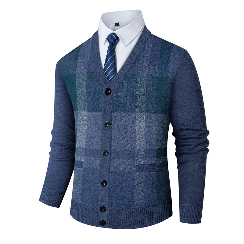 Hommes Cardigan avec doublure en polaire