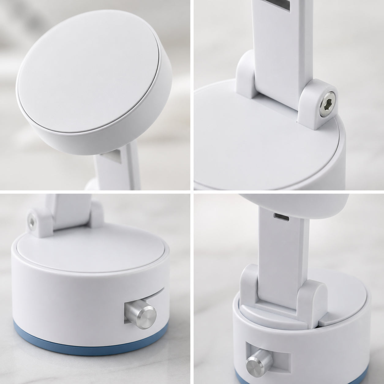 Support de téléphone mobile Pliage magnétique Rotation 360° 180° Angle réglable blanc