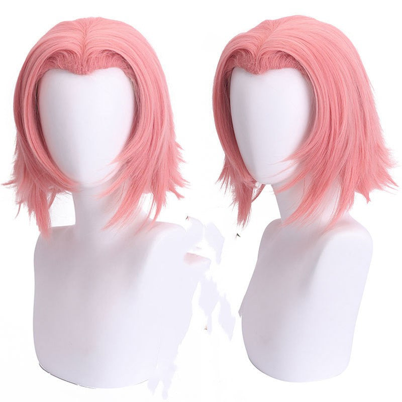 Sakura COS rose gris Perruque