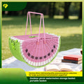 Un panier portatif polyvalent en tissage de rotin