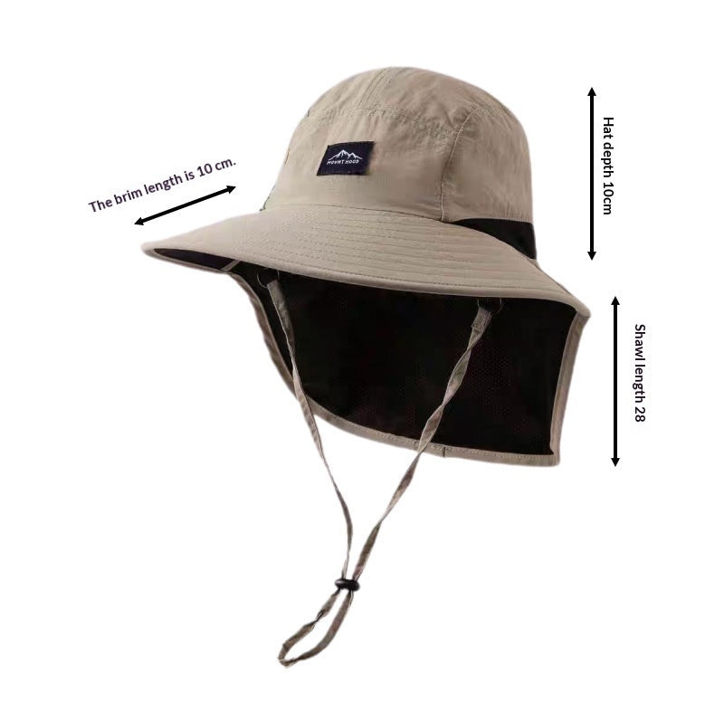 Chapeau de pêche Protection contre le soleil Protection contre les UV contre les cols d'été unisexe