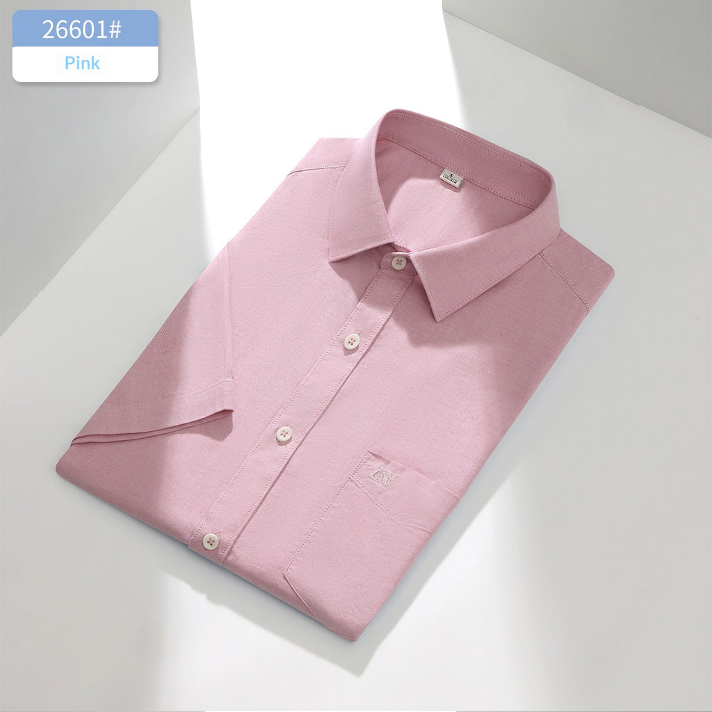 Chemise casuale en coton manches courtes pour hommes