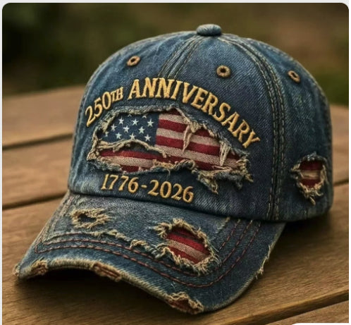 Impression créative Trou polyvalent Breaking Denim Baseball Cap
