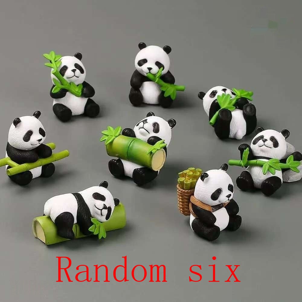 Ornement de bureau sac animal aveugle mignon Bamboo-Hugging Panda Doll Décoration de voiture